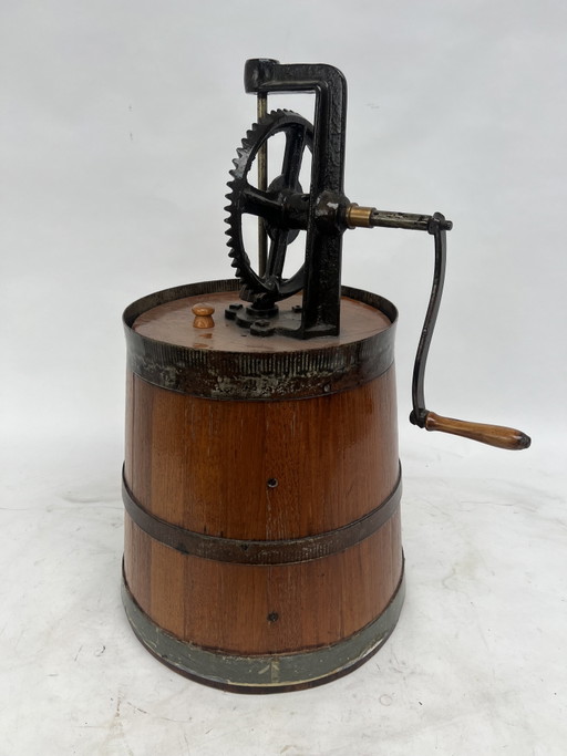 Baratte à Beurre Ancienne du XIXe Siècle – decoratieve objecten, Cast Iron, Metal