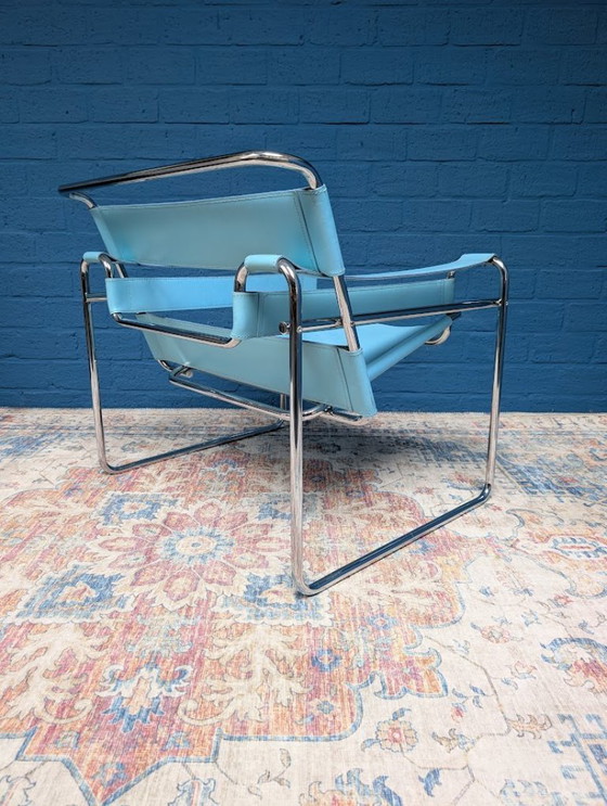 Image 1 of Vintage blue Wassily armchair, Marcel Breuer, 1980s