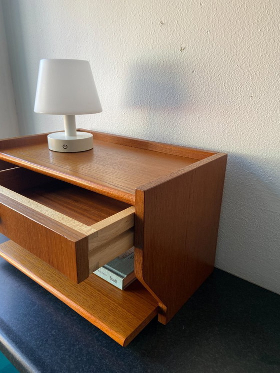 Image 1 of Vintage floating hallway cabinet/nightstand with drawer