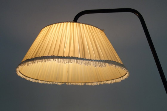Image 1 of Tripod metal floor lamp with shelf, 1950s/60s, France