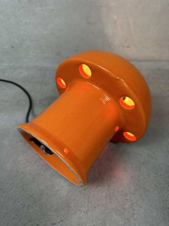 Image 1 of Lampada vintage a forma di fungo in ceramica