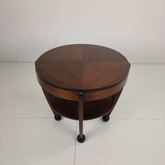 Image 1 of Art Deco oak coffee table – Amsterdam School, Netherlands, 1930s