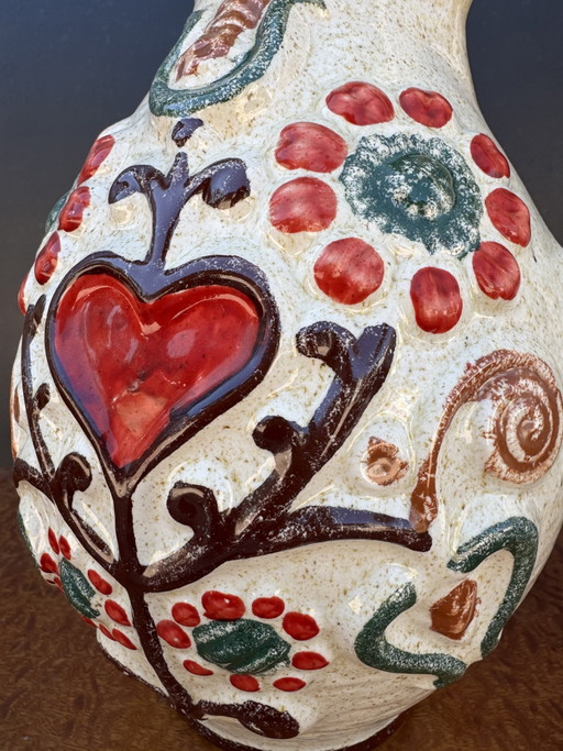 West German ceramic pitcher vase from the 1960s