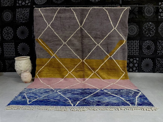 Mehrfarbiger Wollteppich - Handgefertigter maßgeschneiderter Wohnzimmerteppich 3/2 – Teppiche & Läufer, Wool (photo 6 of 6)