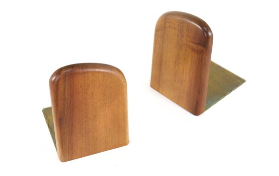 Image 1 of Set of vintage Danish wooden bookends