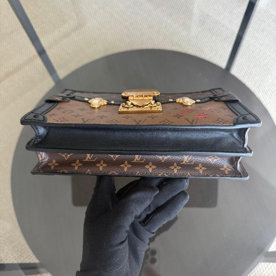 Image 1 of LOUIS VUITTON TRUNK CLUTCH - MONOGRAM CANVAS REVERSE BROWN GOLD HARDWARE