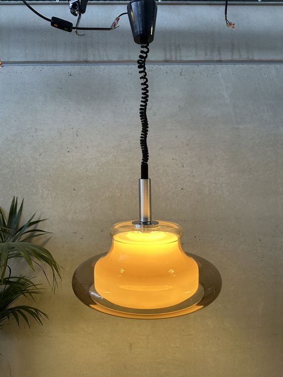 Image 1 of Vintage verstelbare hanglamp - acryl
