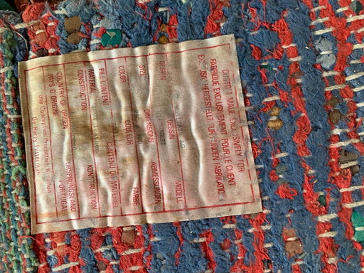 Alfombra Wildwest de cuero anudada a mano, diseño vintage de los años 80, de Mobitare AG.