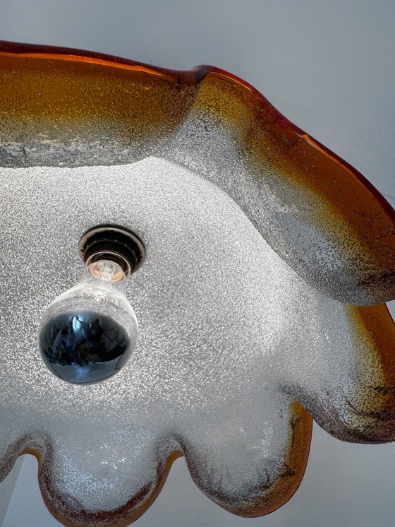 Image 1 of Bloem Murano Glas Hanglamp jaren 70