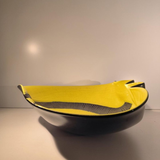 Freeform Tasse Gelb und Schwarz Glasierte Keramik von Elchinger, Frankreich, 1960 – Schalen, Ceramic (photo 10 of 15)