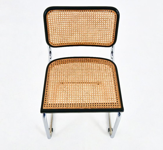 Image 1 of Eetkamerstoelen stijl B32 van Marcel Breuer, set van 8