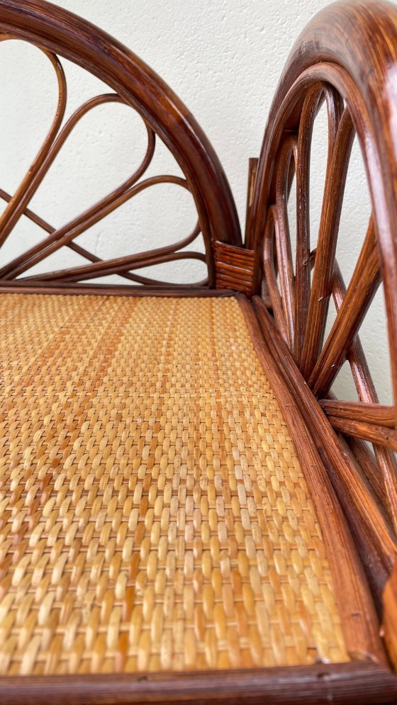 Image 1 of ETAGERE Bambou et Rotin VINTAGE