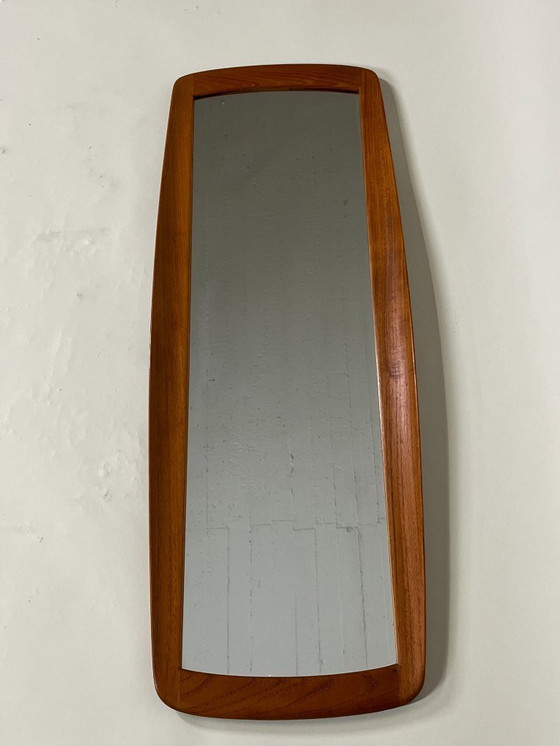 Image 1 of Scandinavian Oak Wall Mirror by Östen Kristiansson, 1960s