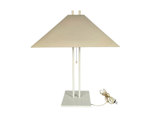 Dijkstra - Dijkstra Holland - Hollywood Regency Stijl - Wit - Beige - Tafellamp - 70's