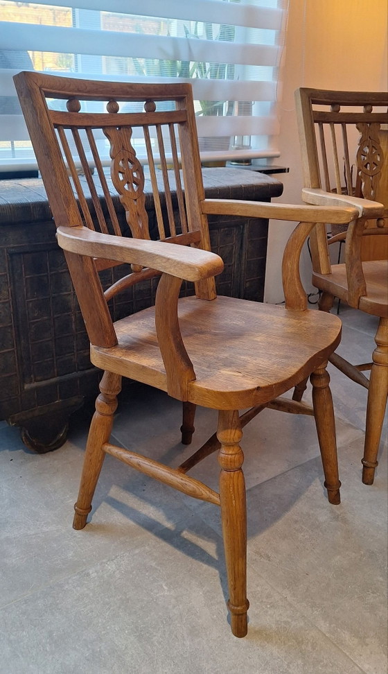 Set di poltrone vintage Mendlesham (Windsor), Sedie da pranzo, Legno, Marrone (foto 8 di 13)