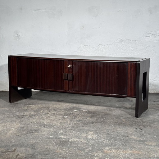 Sculptural Sliding-Door Sideboard / TV Stand, 1990s – dressoirs, Brass