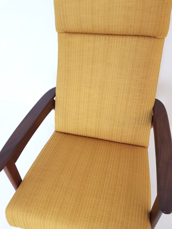 Vintage Deense Fauteuil Nieuw Gestoffeerd Kvadrat Febrik – Polyester, Wood (photo 10 of 11)
