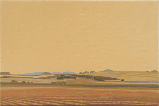 Ondas Azules, cuadro único, pieza única pintada a mano, 30 x 20 cm, pintura acrílica sobre lienzo