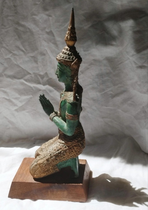 Ancient Theppanom (Temple Guardian), bronze, Thailand