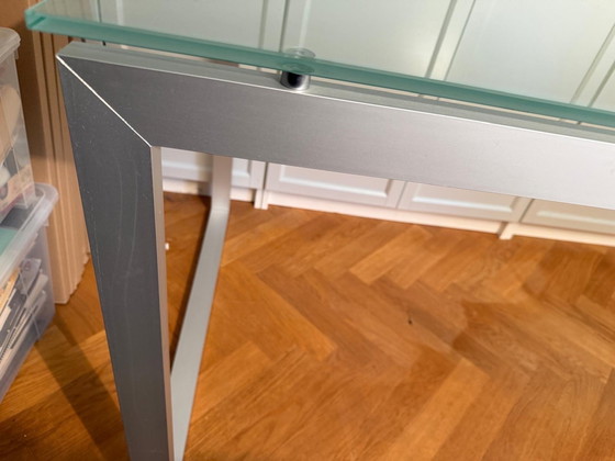 Image 1 of Designer-Glas-Schreibtisch