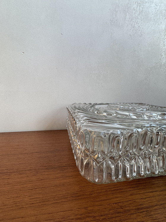 Image 1 of Lampada da soffitto/parete in vetro Wila vintage: eleganza Art Déco vorticosa