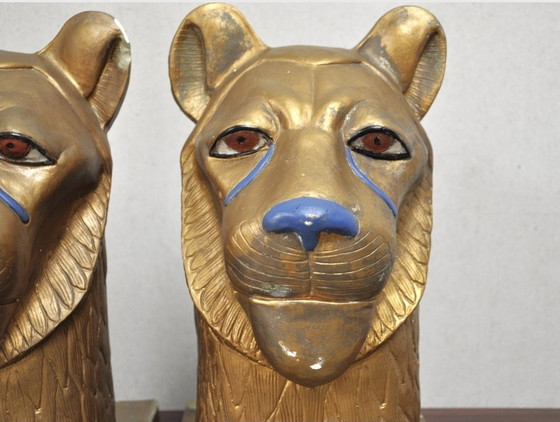 Image 1 of Teste di tigre egiziane d'epoca.