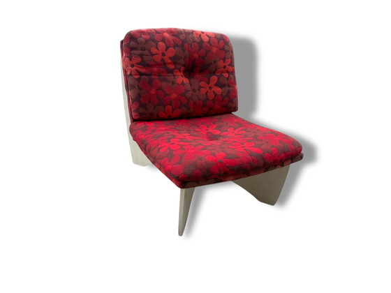 Image 1 of 70er Jahre Lounge Sessel im Prilblumendekor. 4 mal vorhanden