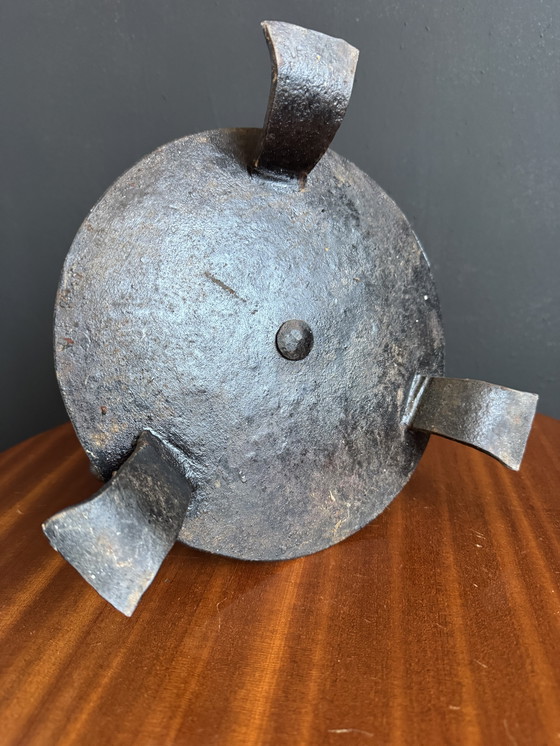 Image 1 of Antiker Kerzenständer aus Schmiedeeisen im brutalistischen Stil