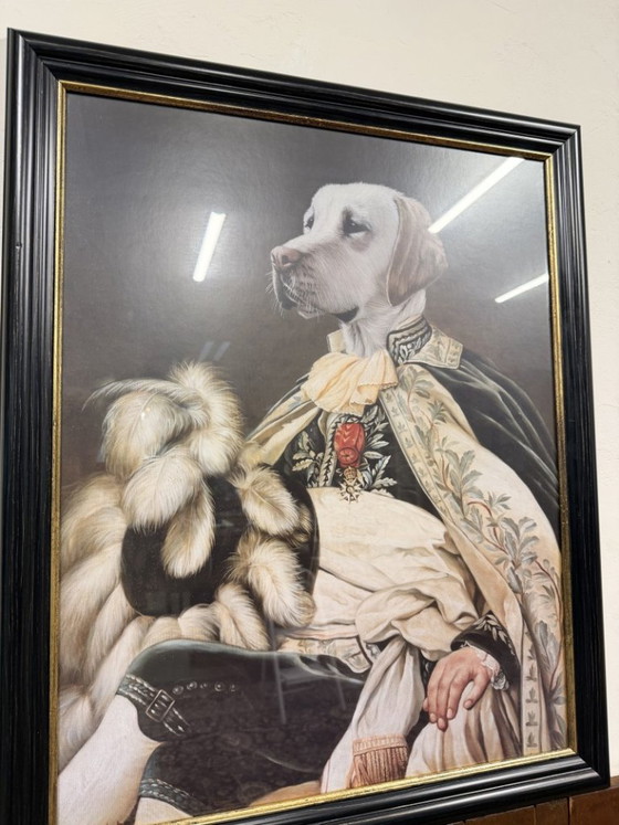 Prent Hond in uniform – Kunst, Glas, Papier (photo 5 of 5)