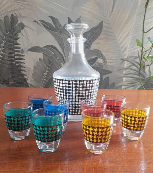 Complete Seventies Liqueur Set In Original Packaging