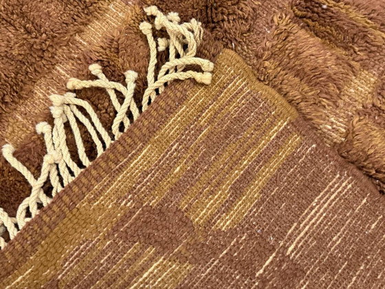 Tappeto marocchino marrone tinta unita in lana 3/2 Tappeto marocchino su misura – Tappeti, Wool, Cotton (photo 2 of 11)