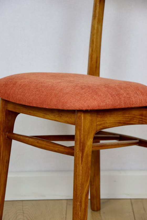 Image 1 of Hałas vintage chair brick terracotta - set of 4