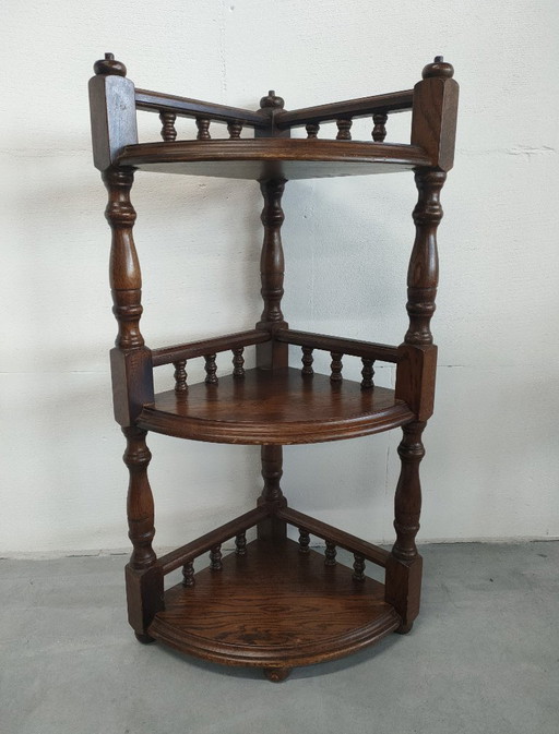 Vintage (Antique) open corner unit, corner cabinet, plant table/shelving plant stand