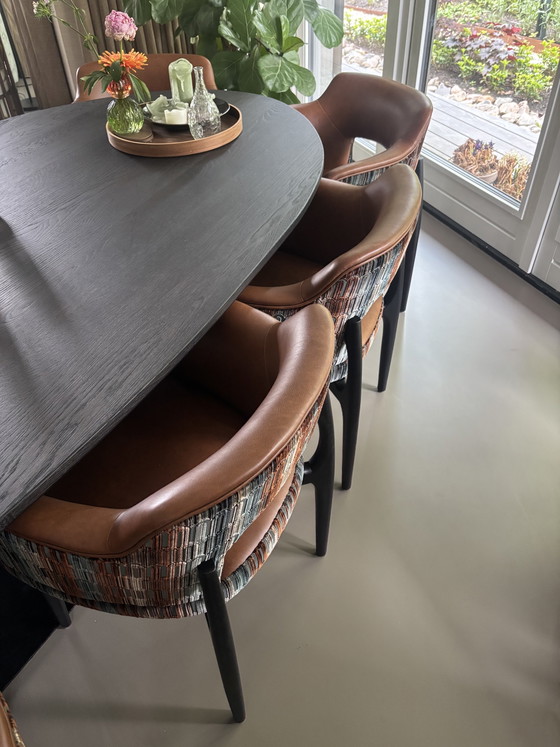 Image 1 of 8 nuove sedie da pranzo di design olandese fatte a mano da BAAN meubelen