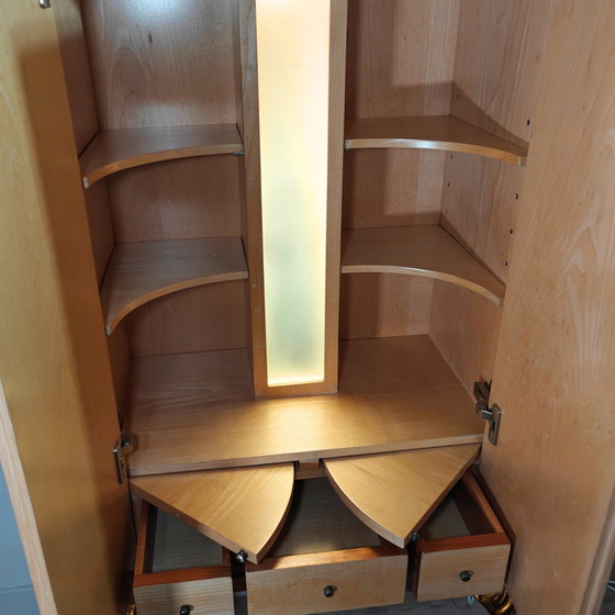 Image 1 of Elegante mueble bar estilo smoking con iluminación de Jansen Furniture: palisandro y arce, pan de oro