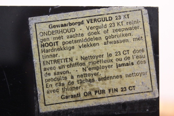 Georges Mathias Signierte Vergoldete Handgeätzte Tischlampe, Tischlampen, Messing (Foto 9 von 17)