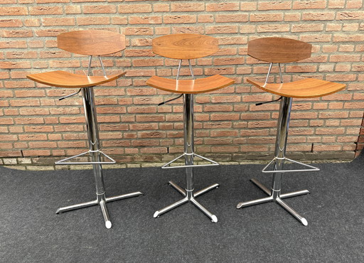 Set Of 3 Vintage Bar Stools