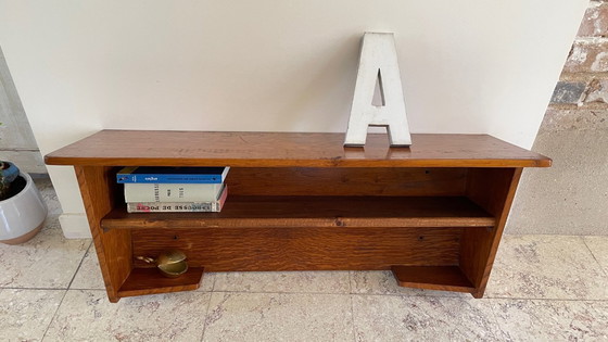 Image 1 of Geometrische wandplank massief eiken VINTAGE