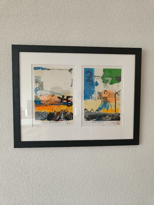 Theo Koster - 2 silkscreens in 1 frame