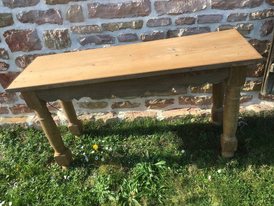 Rustikale Konsole aus Eiche und Kiefer – Konsolen, Rustic (photo 2 of 10)