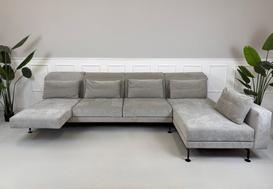Image 1 of Canapé d'angle Brühl Moule, canapé en tissu gris, modèle d'exposition