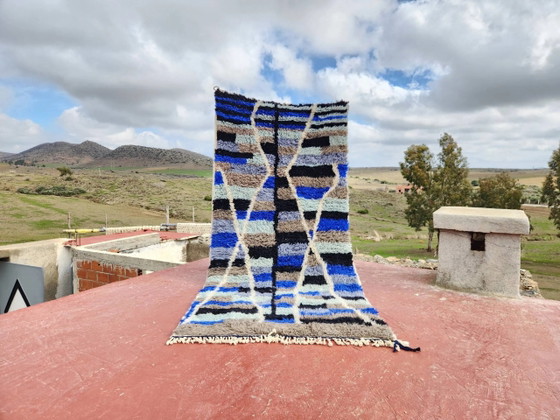 Beni Ouarain rug 300x130 cm – Handmade piece in thick wool, – Rugs & carpets, Modern (photo 9 of 10)