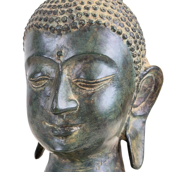 Busto de Bronce de Buda estilo Sukhothai – Tailandia, Siglo XX – Esculturas, Bronze (photo 9 of 11)