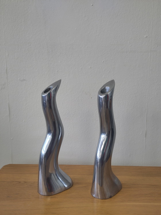 Image 1 of 2x vintage iKEA candlestick Anatomi Anna Everlund 