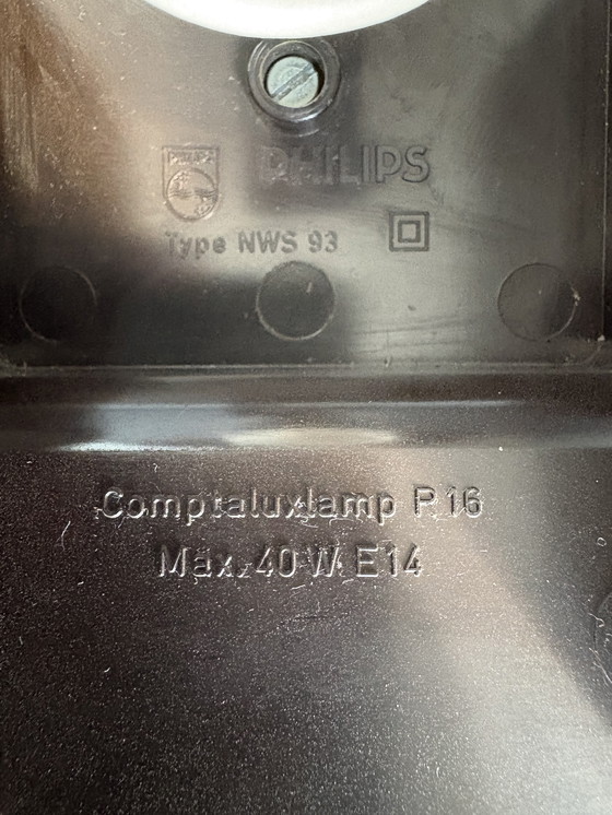 Image 1 of 2 lampade da parete vintage Philips con interruttore a tirante