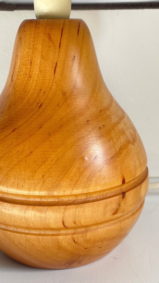 Image 1 of VINTAGE Solid Wood Pear-Shaped Lamp