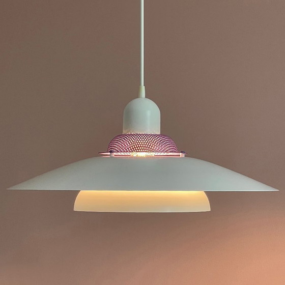 Image 1 of Jeka vintage Deens design LAMP Mid Century wit paars