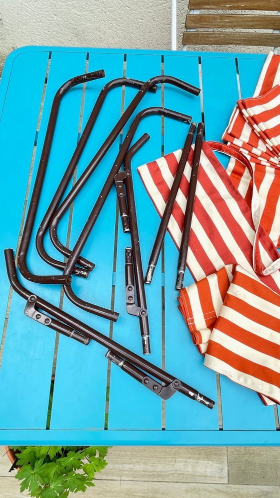 Image 1 of Vintage draagbare ligstoel