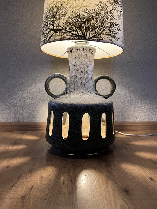 Wunderschöne Vintage-Stehlampe Jasba Fatlava aus Westdeutschland mit doppelter Beleuchtung