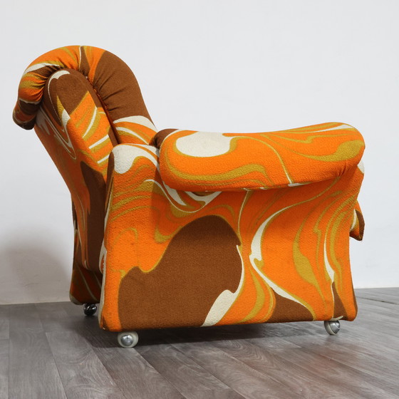 Image 1 of Guarnacci Padovano Vagnoni Paar 1-zits fauteuils Mod. Ionica-ontwerp jaren 70